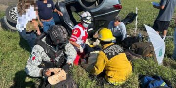 Volcadura en Linares: resulta lesionada Silvia Casas, secretaria de Bienestar de Tamaulipas