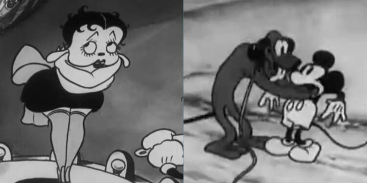 Betty Boop y Pluto personajes clásicos dominio público