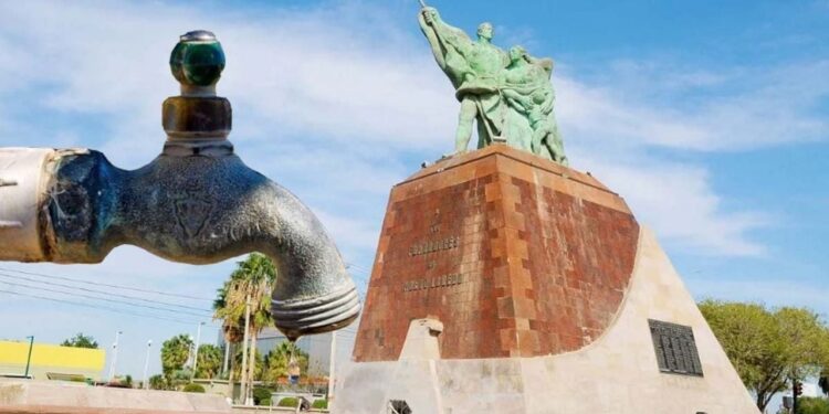 trabajo mantenimiento redes agua potable Nuevo Laredo