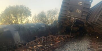tren de carga descarrilado en Nogales Sonora