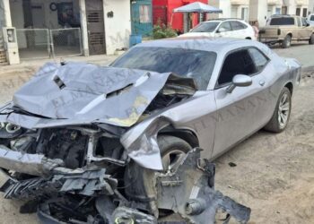 accidente de cuatrimoto y vehículo deportivo en colonia Palmares Nuevo Laredo