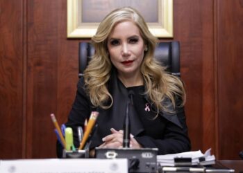 Magistrada Lorena Josefina Pérez Romo durante evento judicial