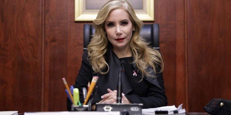 Magistrada Lorena Josefina Pérez Romo durante evento judicial