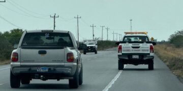 Patrulla Ángeles Verdes en carretera de Tamaulipas