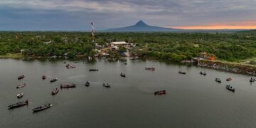 Vista panorámica de la presa Vicente Guerrero en Tamaulipas