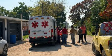 Paramédicos atienden a personas tras ataque de perro en colonia