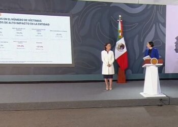 Conferencia de prensa sobre seguridad y extorsiones en México