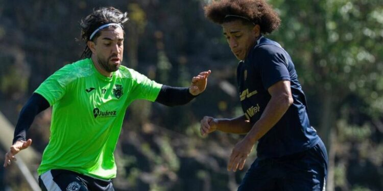 Partido amistoso entre Pumas y FC Juárez en Cantera