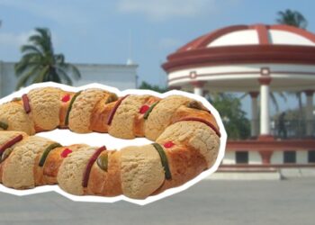 Mega Rosca de Reyes en Altamira con familias disfrutando