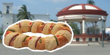 Mega Rosca de Reyes en Altamira con familias disfrutando