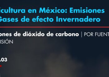 Gráfico de emisiones de gases de efecto invernadero en agricultura