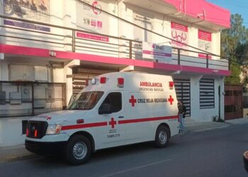 Guardia de seguridad del INE en Ciudad Victoria