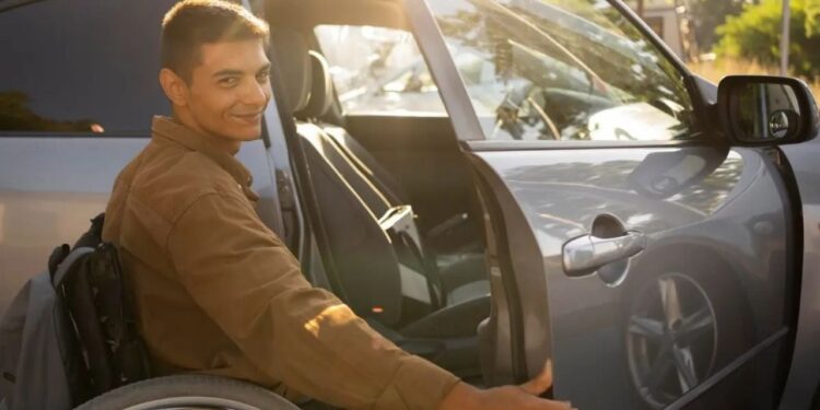 Vehículo con placa especial para discapacidad en Tamaulipas