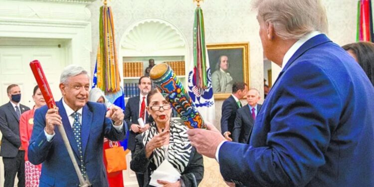 Andrés Manuel López Obrador durante evento público