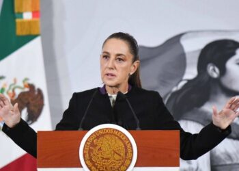 Claudia Sheinbaum rechazando agresión internacional a Venezuela