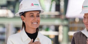 Claudia Sheinbaum durante visita a Hidalgo