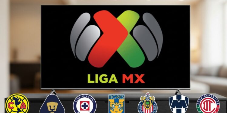 Pantallas mostrando partidos de Liga MX en diversas plataformas