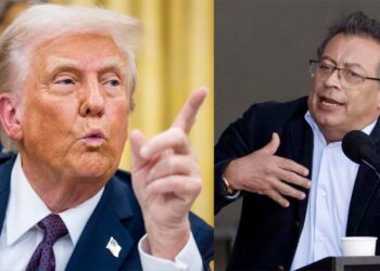 Presidente Donald Trump en rueda de prensa