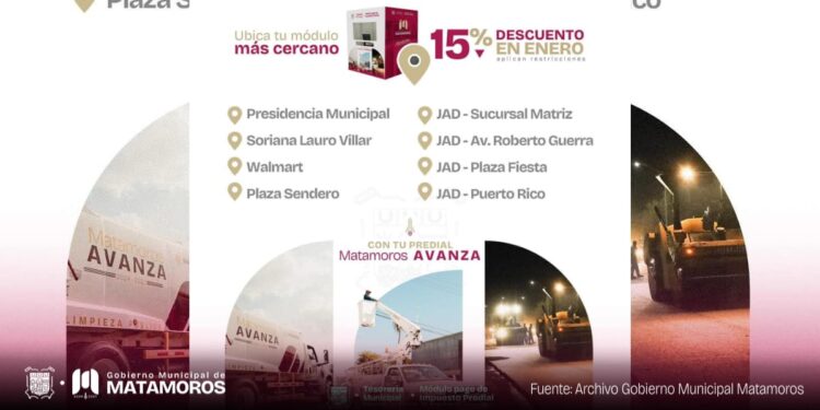 Módulo de pago de impuesto predial en Matamoros