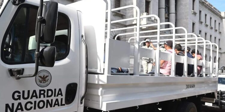 Jóvenes en reclutamiento de Guardia Nacional en Tamaulipas