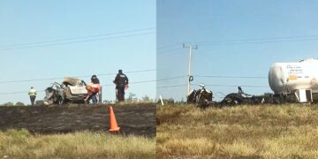 Accidente con incendio en carretera Victoria Zaragoza