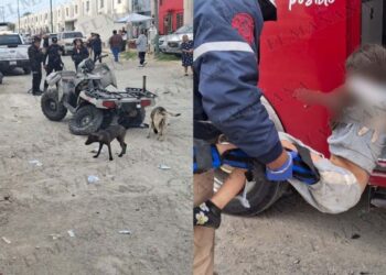 Accidente de cuatrimoto en colonia Palmares, Nuevo Laredo