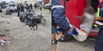 Accidente de cuatrimoto en colonia Palmares, Nuevo Laredo