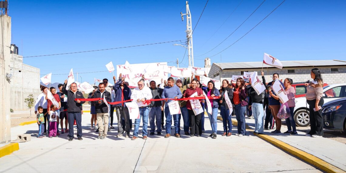 Entregan pavimentación de la calle Prolongación Arista en el Barrio Independencia
