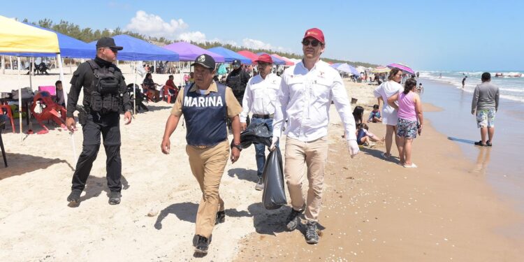 Suma Tamaulipas esfuerzos con Federación y municipios para sanear litoral