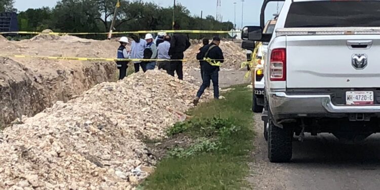 Hallan presuntos restos humanos durante excavaciones de obra del acueducto en Ciudad Victoria